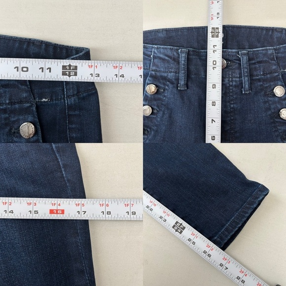 GAP High Rise True Skinny Sailor Ankle Jeans Secret Smoothing Pockets Blue 0/25 - Picture 13 of 16